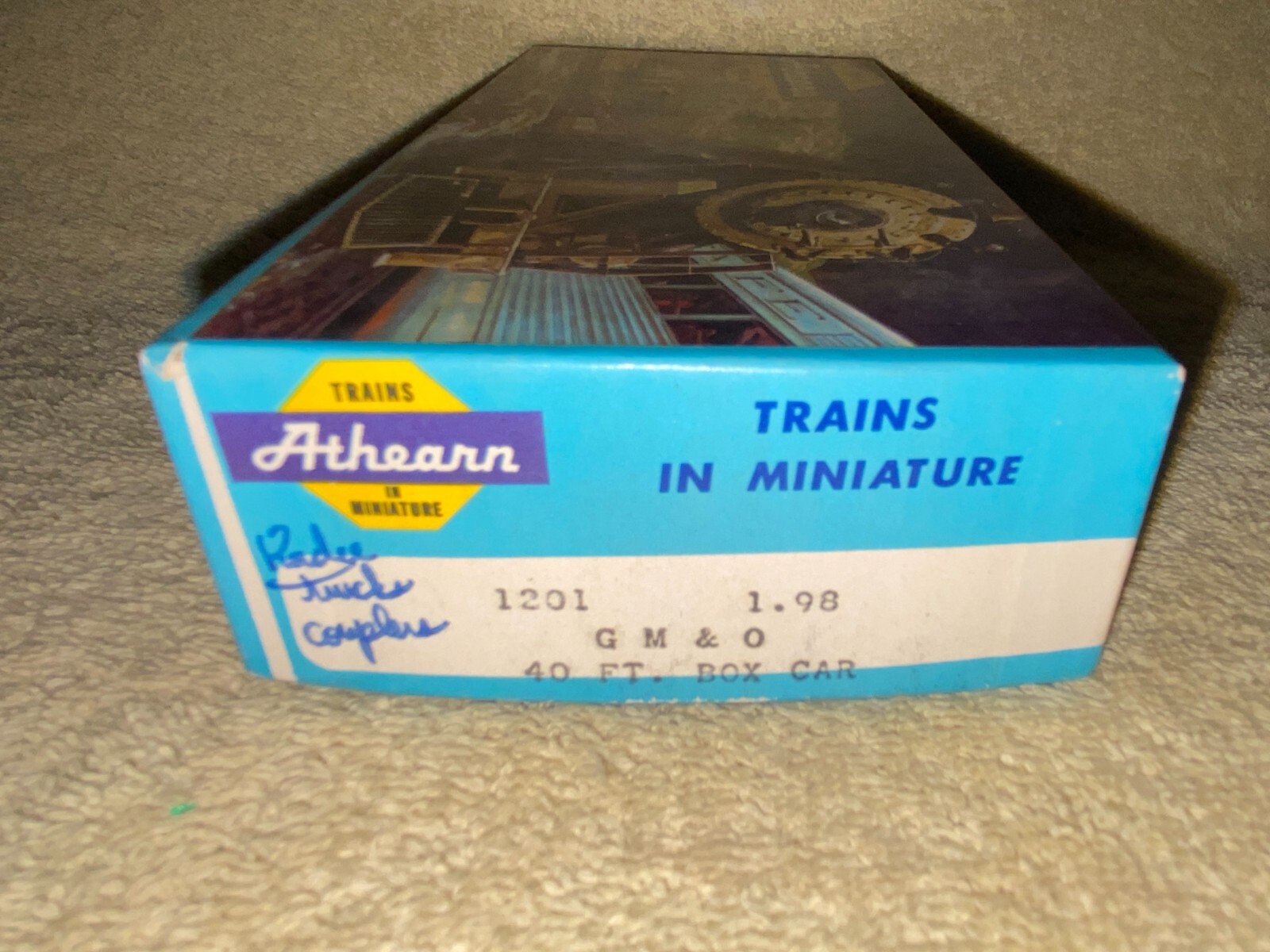 GM&O Gulf Mobile & Ohio Red 40` Boxcar Athearn Blue Box #1201 Built Sprung Truc