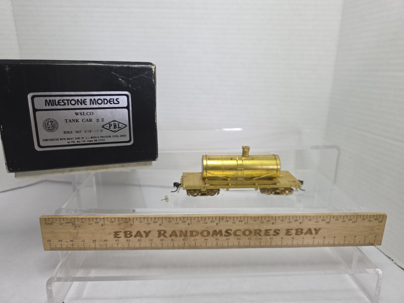 PBL Milestone Models Sn3 Scale Brass Westside Lumber Co WSLCO Tank Car #2 In Box