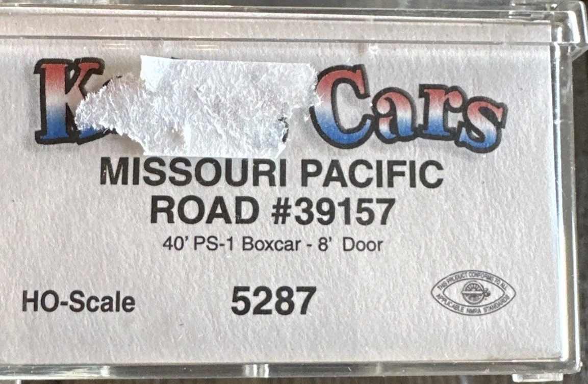 Kadee Cars HO Scale #5287 40’ PS-1 Boxcar 8’ Door Missouri Pacific #39157 NIB