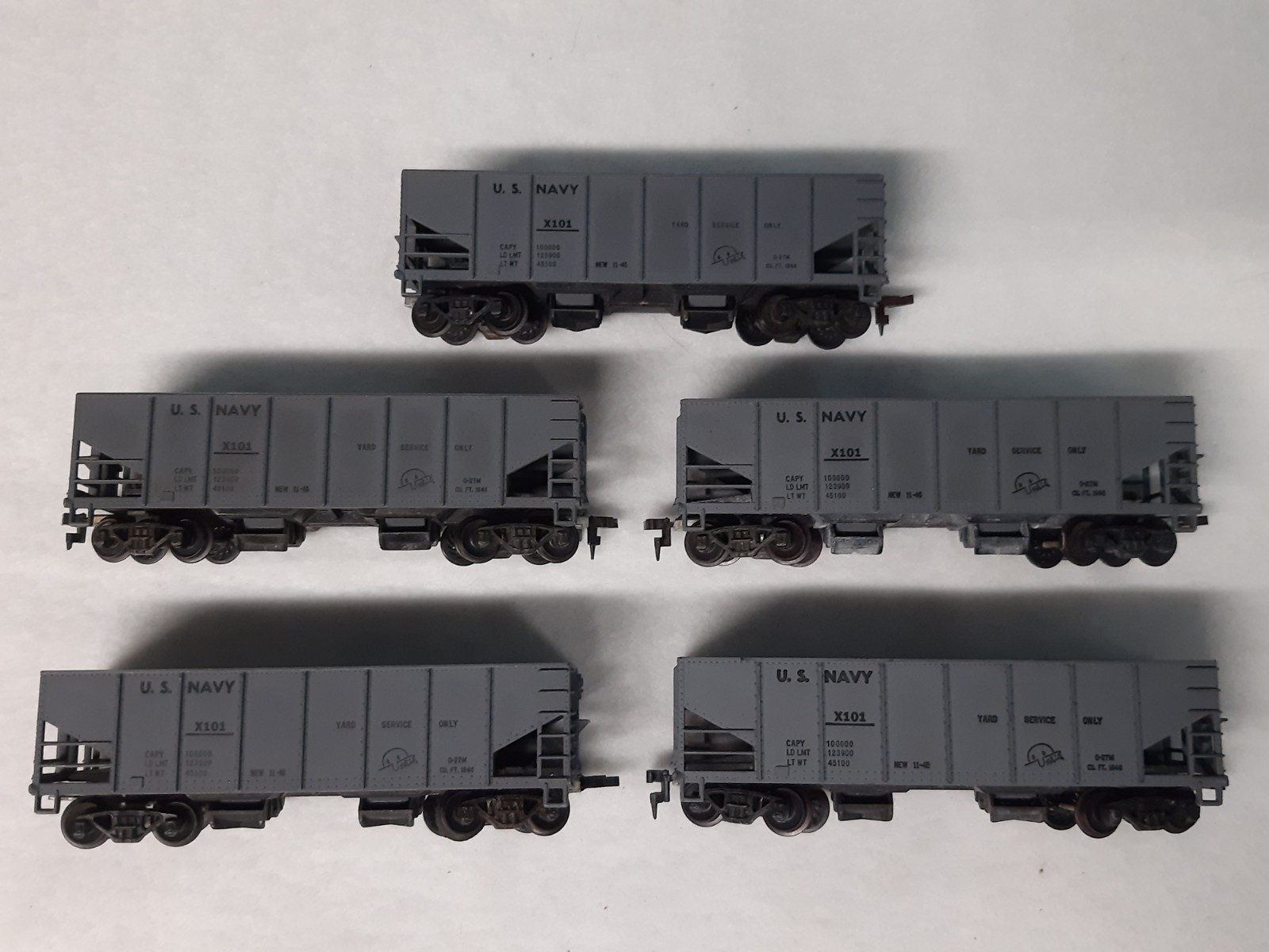 Mantua Tyco HO Operating Hoppers US Navy Used Broken Step Couplers Lot Of 5