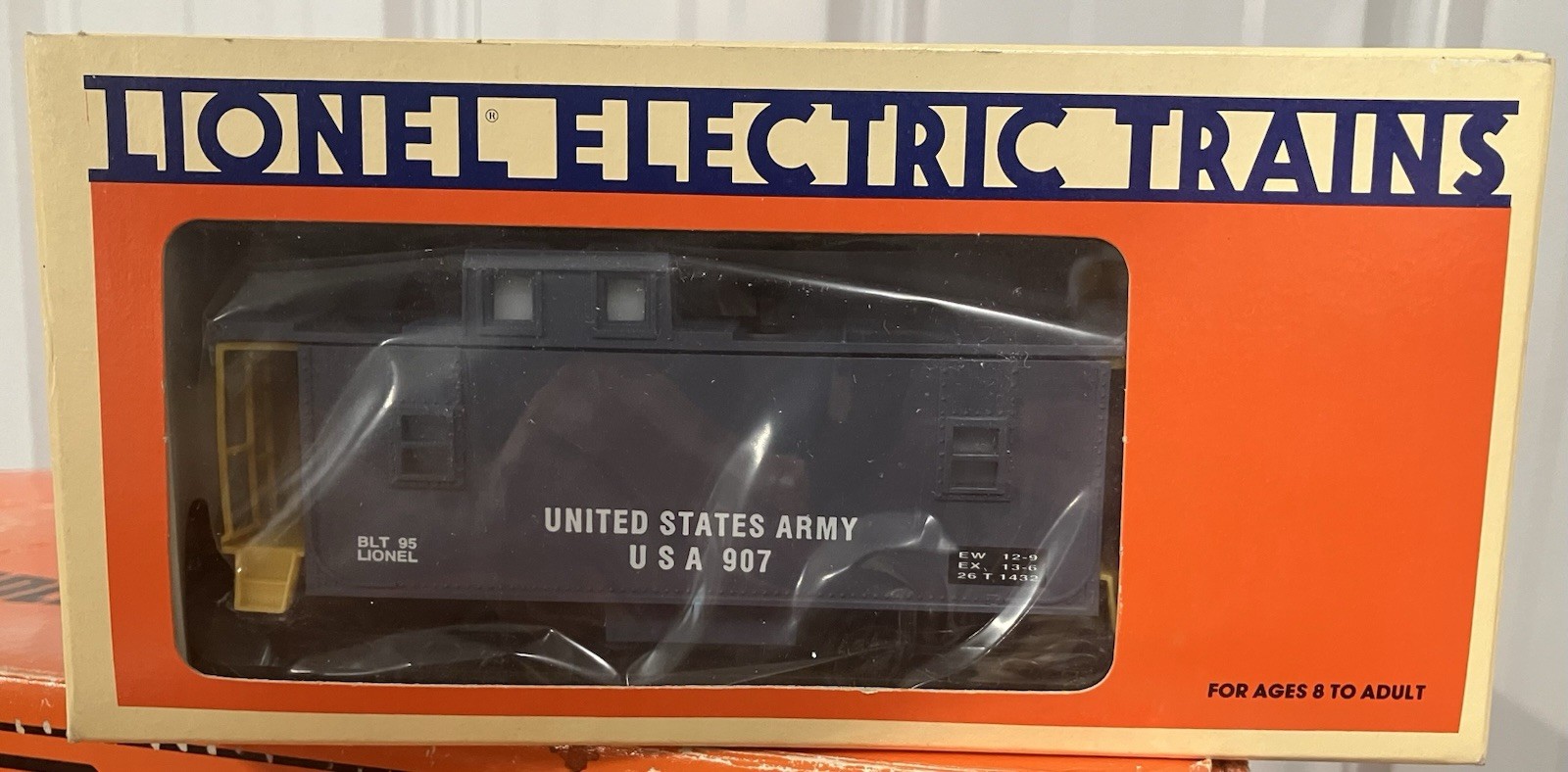 CA 1991 NIB Lionel O Gauge United States Army Caboose 6–16566