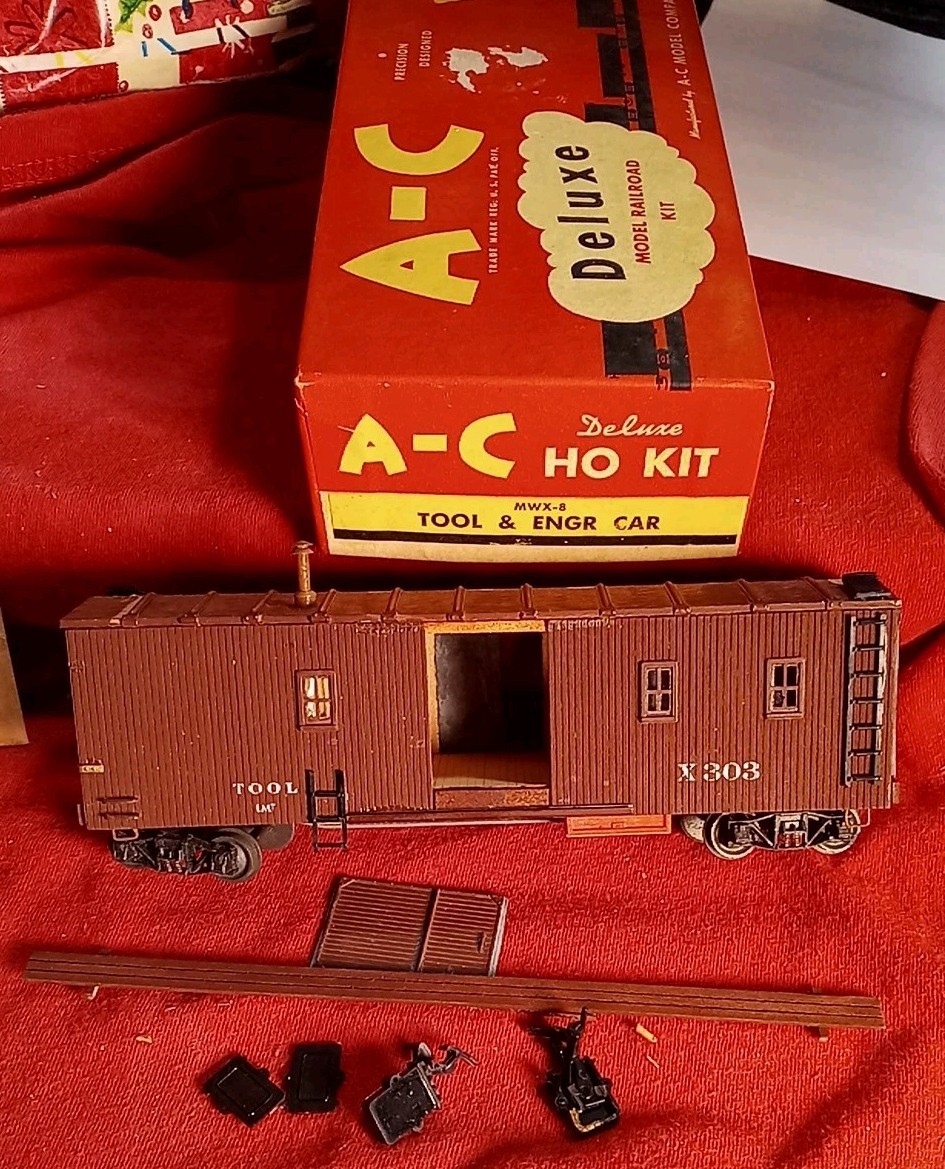 A-C Model Tool Engineer Car Brown Chic HO Models Wood Metal Tuff Flex Sprung Rar