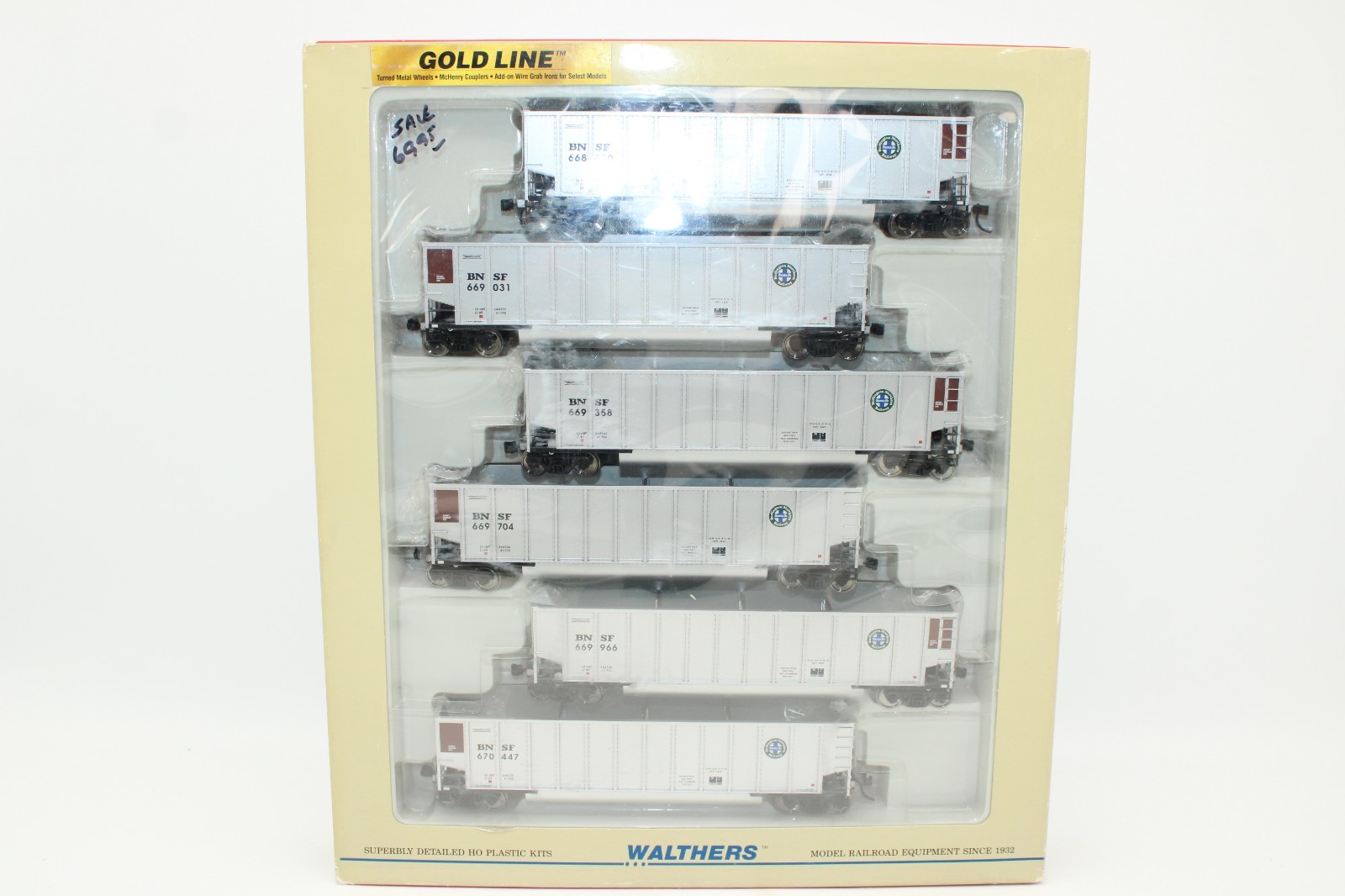 Walthers Gold HO Scale BNSF Bethgon Coalporter Car Set of 6 NOS Sealed 932-5342