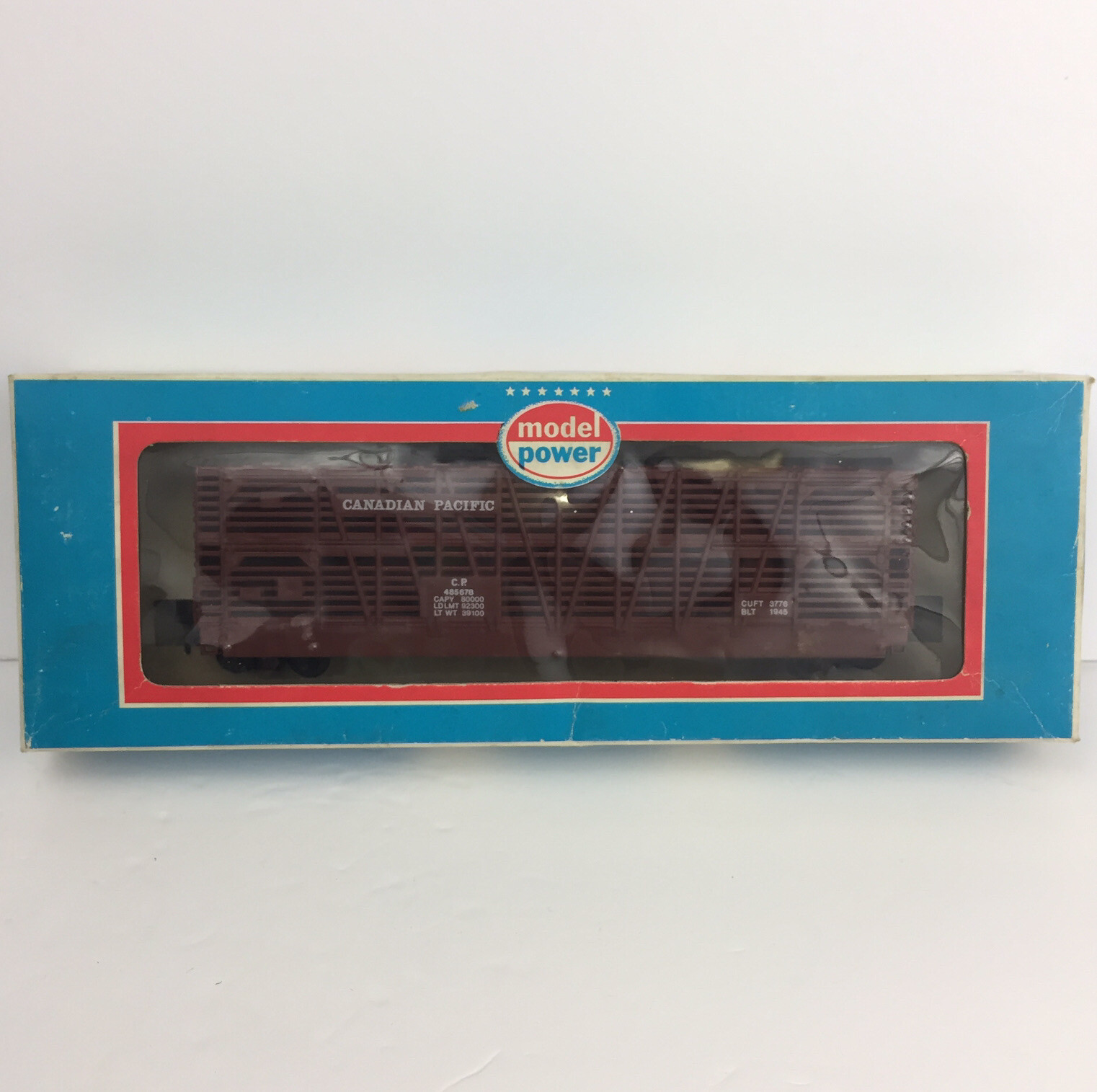 MODEL POWER HO SCALE 9106 C.P. RAIL STOCK CAR 50′ Canadian Pacific Train 485678