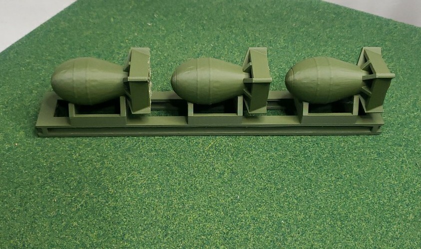 1/48 O Gauge 3 Piece Atomic Bomb Nuke Freight Load Military Cargo Free Shipping