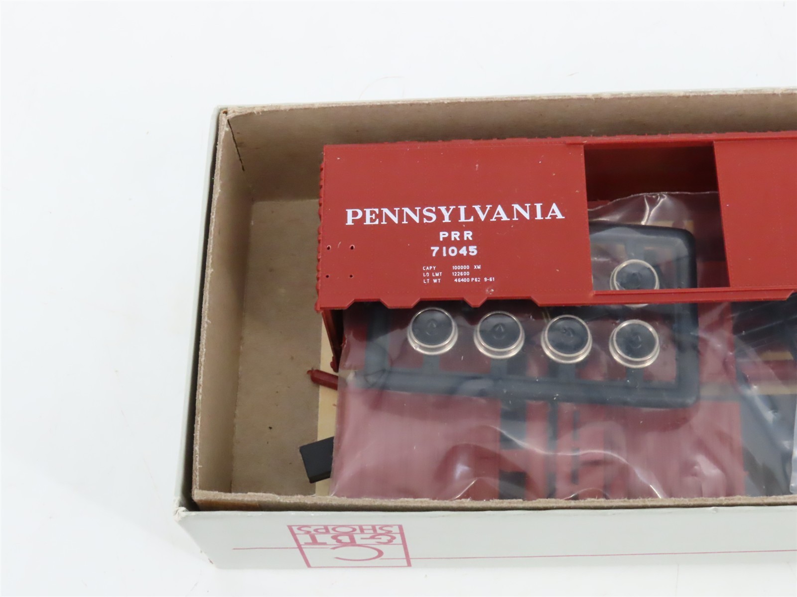 LOT of 6 HO Scale C&BT Shops Kits PRR Pennsylvania 40′ AAR X-43C Box Cars