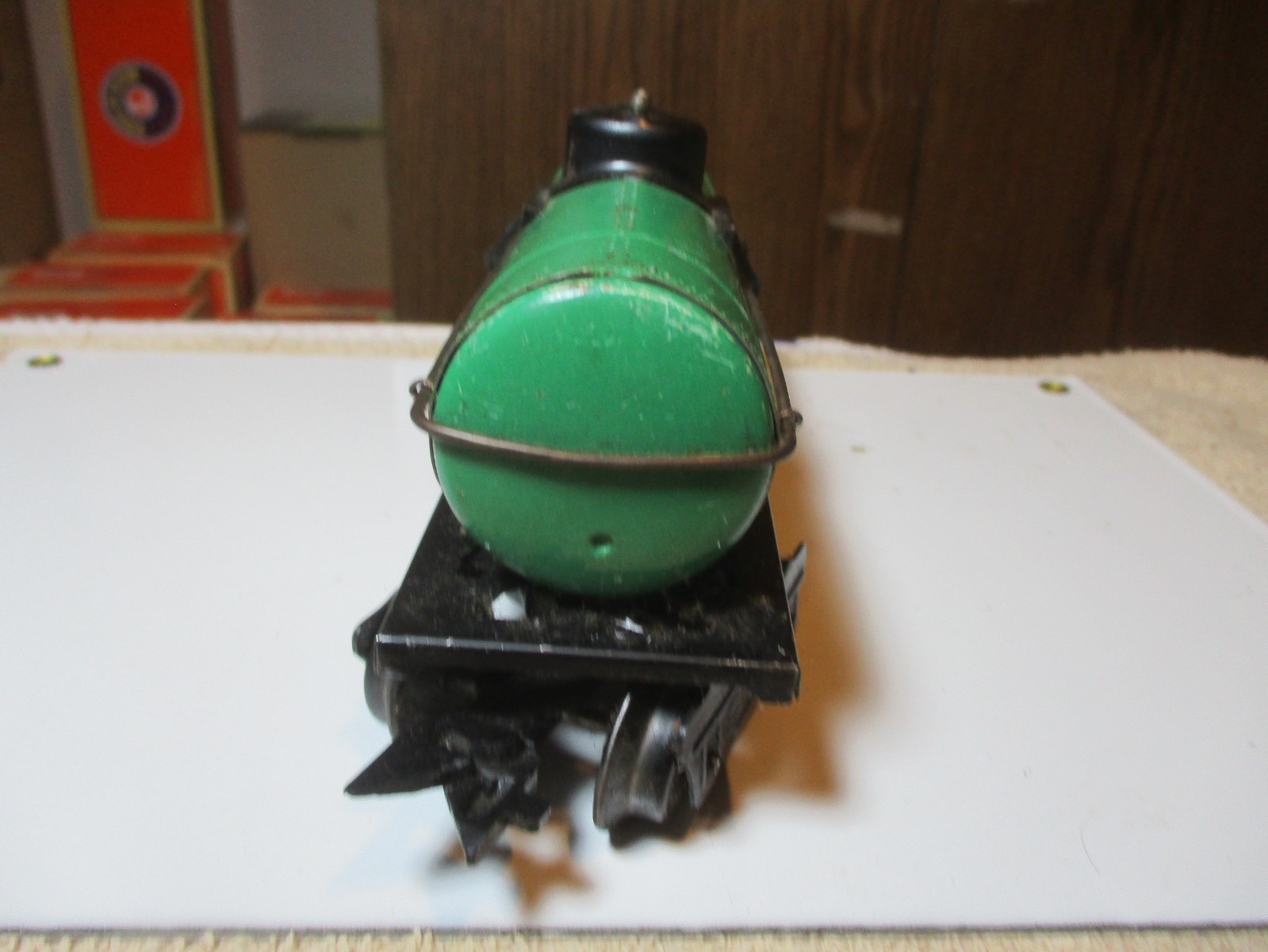 Marx 2532 Cities Service Single Dome Tank Car Green Litho Scale O gauge